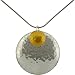 Sterling Silver 24K Gold Vermeil Hammered Disc Pendant