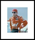 Dale Jr Portrait Leaning On Car With Hat On Backwards Framed Framed Art Poster Print, 13x15