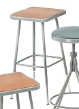 Lab Stool - 25-33 Adjustable Stool with Hardboard Seat - National Public Seating - 6324H