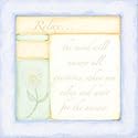 Relax Decorative Art Poster Print by Debbie DeWitt, 8x8