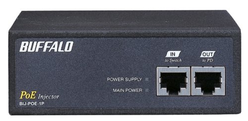 BUFFALO IEEE802.3af PoEインジェクタ 1chタイプ BIJ-POE-1PR