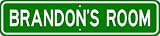 BRANDON ROOM SIGN - Personalized Gift Boy or Girl, Aluminum