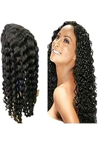 18in Long 1B# Color Sexy Body Wave Brazilian Virgin Hair Lace Font Wig with Baby Hair & Bleached Knots