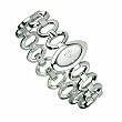 Elle Women's Sterling Silver Oval Link Bracelet Watch #4659MOPA