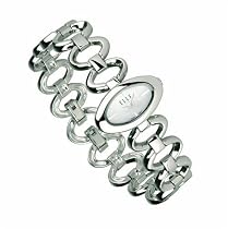 ELLE TIME Women's Sterling Silver Oval Link Bracelet Watch #4659MOPA