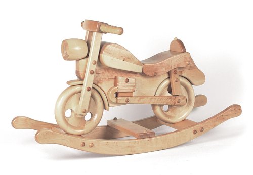 Holzformat 10183 - Schaukelmotorrad, Birke massiv, zerlegt