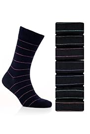 7 Pairs of Freshfeet Cotton Rich Stripe Socks with Silver Technology