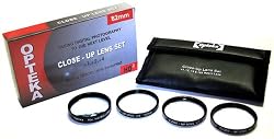Opteka 82mm Close-Up Set (+1, +2, and +4) with 10x Macro Lens