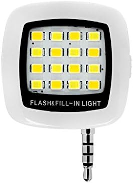 UNIWENT Mini Portable Selfie Flash Light 16 LEDS Flash Fill Light Match With Selfie Stick Monopod Tripod (White)
