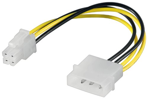 Wentronic 51362 Internes Stromkabel (5,25 Stecker auf P4 Stecker) 0,16m schwarz Preisvergleich