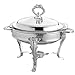 Towle 2-Quart Round Glass Baker and Silver-Plated Round Server with Lid