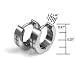 Stainless Steel Cross Huggie Hoop Earrings