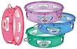 LMI Transparent Tambourine with Head, Pink 15CM