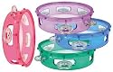 LMI Transparent Tambourine with Head, Purple 15CM
