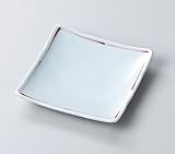 赤ライン正角銘々皿　5個組 【美濃焼　和皿】 〔キャッシュバックキャンペーン対象商品〕