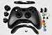 Xbox 360 Matte Black Controller Shell with Black Thumb...