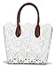 Women Lace Tote Vintage Solid Clear Bag Handbag with White Cotton Lace Fabric