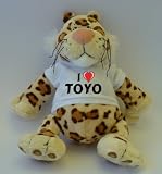 Leopard plush toy with I Love Toyo T-Shirt