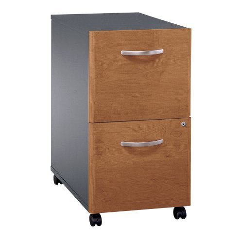 Bush Furniture Series C 2 Drawer Vertical Mobile Wood File Cabinet in Natural Cherry