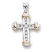 Two-Tone Diamond Channel Set Cross