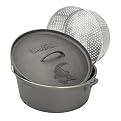 Bayou Classic Cast Iron 16-qt. Dutch Oven with Basket and Lid