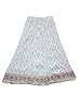 White Maxi Skirt Designer Multicolor Print Rayon