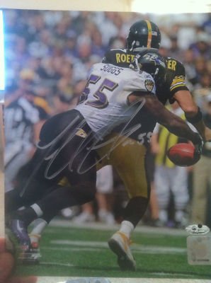 Terrell Suggs Autographed 8x10 picture baltimore ravens wstamp proof auto