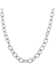 14 Karat White Gold 5-mm Fancy Rolo Chain (18 Inch)