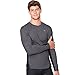 Champion Men's Powertrain Long Sleeve T-Shirt, Granite Heather/Black, Medium