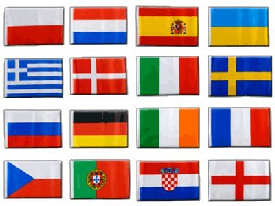 Flaggenfritze® Flaggen Komplettset Fussball 2012 – 30 x 45 cm