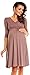 Zeta Ville Women's Maternity Dress Summer Cocktail Skater Baby Shower Dress 282c