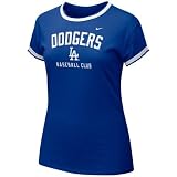 Nike L.A. Dodgers Ladies Royal Blue Ringer Tissue T-shirt