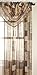 Stylemaster Renaissance Home Fashion Jasmine Tile Print Sheer Rod Pocket Panel, Mocha 56 by 63-Inch