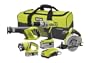 Factory-Reconditioned Ryobi One+ 18V Cordless Lithium-ion 4-Piece Combo Kit ZRP844