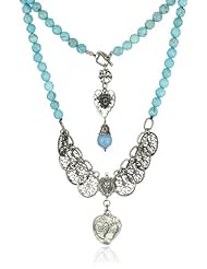 Love Heals Amor Loco, Turquoise with Bronze Charms Necklace