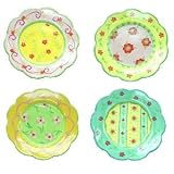 KEY WEST DESSERT PLATES - 9 DESSERT PLATES, KEY WEST COLLECTION, 4 ASSORTED DESIGNS