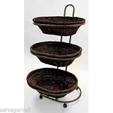 Antique Bronze 3-oval Basket Merchandiser Store Display