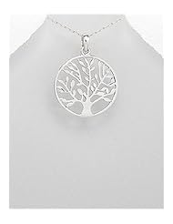 Tree Pendant Necklace In 92.5 Sterling Silver