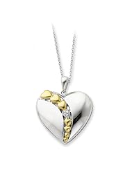 Sterling Silver & Gold-Plated I Love You More Each Day 18in Necklace