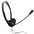 GSI Standard Wired Over-The-Head Headphones with Microphone - 3.5 Stereo Pin, Connects to All PC, Laptop, Notebook, CD/DVD Players and Gaming Devices