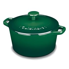 Cuisinart Chef's Classic Enameled Cast Iron 3-Quart Round Covered Casserole, Green by Cuisinart