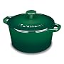 Cuisinart Chef's Classic Enameled Cast Iron 3-Quart Round Covered Casserole, Green