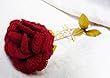 Hand-crocheted Flower - Red Velvet Rose