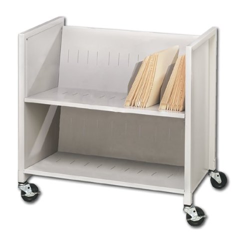 Buddy Products Two Slant Shelf Medical Cart, Steel, 16.125 x 30.25 x 31.875 Inches, Platinum (5422-32) On Sale