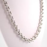 Fancy Heavy Anchor Style Bali Link Necklace with Toggle Clasp for Men or Women in 15