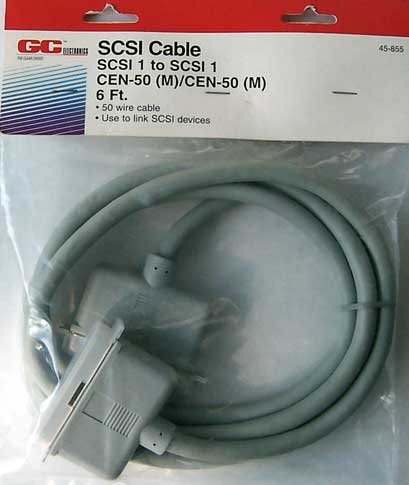 45-855 6 foot SCSI 1 to SCSI 1 CEN-50 (M) to CEN-50 (M)