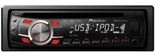 Pioneer DEH-3300UB CD-MP3-Tuner (AUX In, USB 2.0, Apple iPod Anschluss, rote Tastenbeleuchtung)
