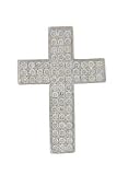 14k White Gold 72 Diamonds Cross Pendant