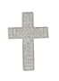 14k White Gold 72 Diamonds Cross Pendant