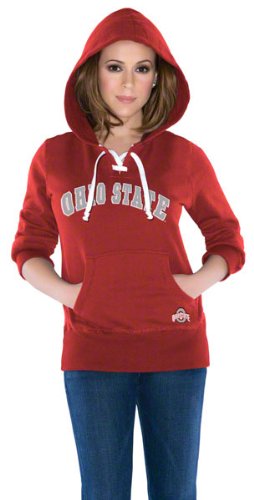 Ohio State Buckeyes Women's Laced Up Fleece Hooded Sweatshirt - by Alyssa Milano